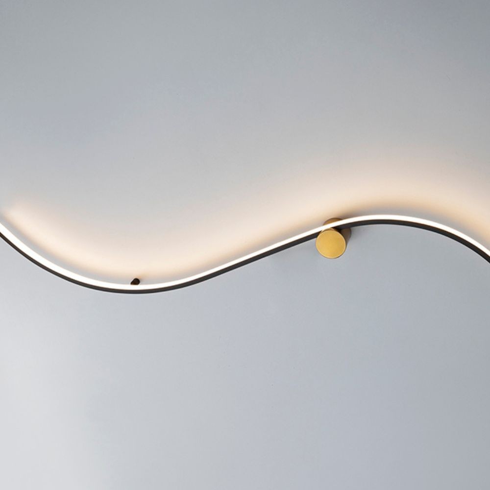 SILOE black gold led schuller wall fitting