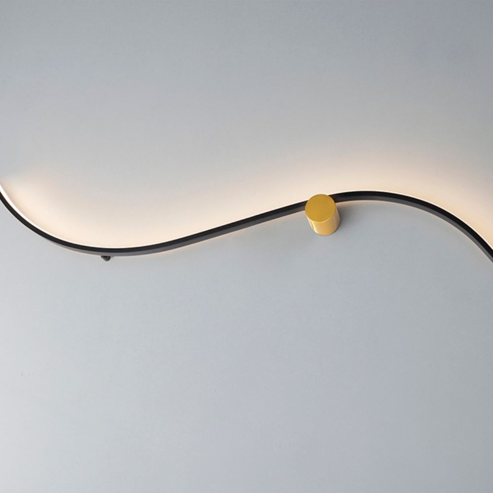 SILOE black gold led schuller wall fitting