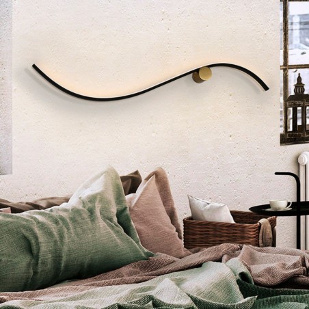 SILOE black gold led schuller wall fitting