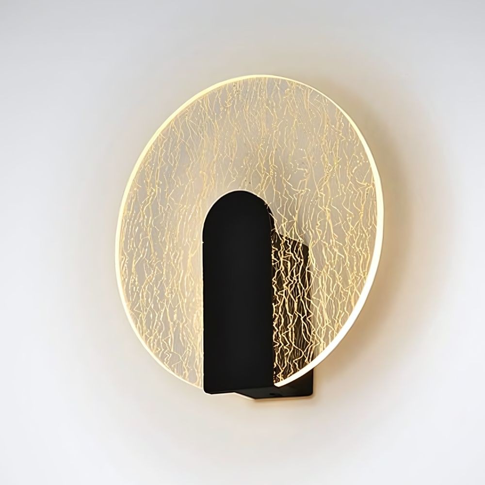 AURIS black wall application led round format schuller