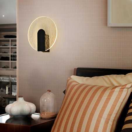 AURIS mur noir application led format rond schuller