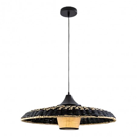 FIJI pendentif noir beige E27 schuller