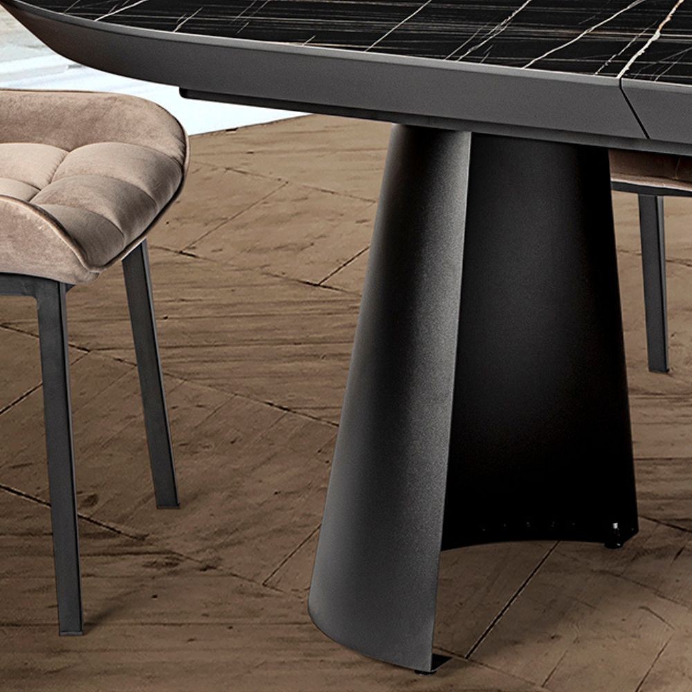 Mesa comedor CAPRI negro extensible 4 metros schuller