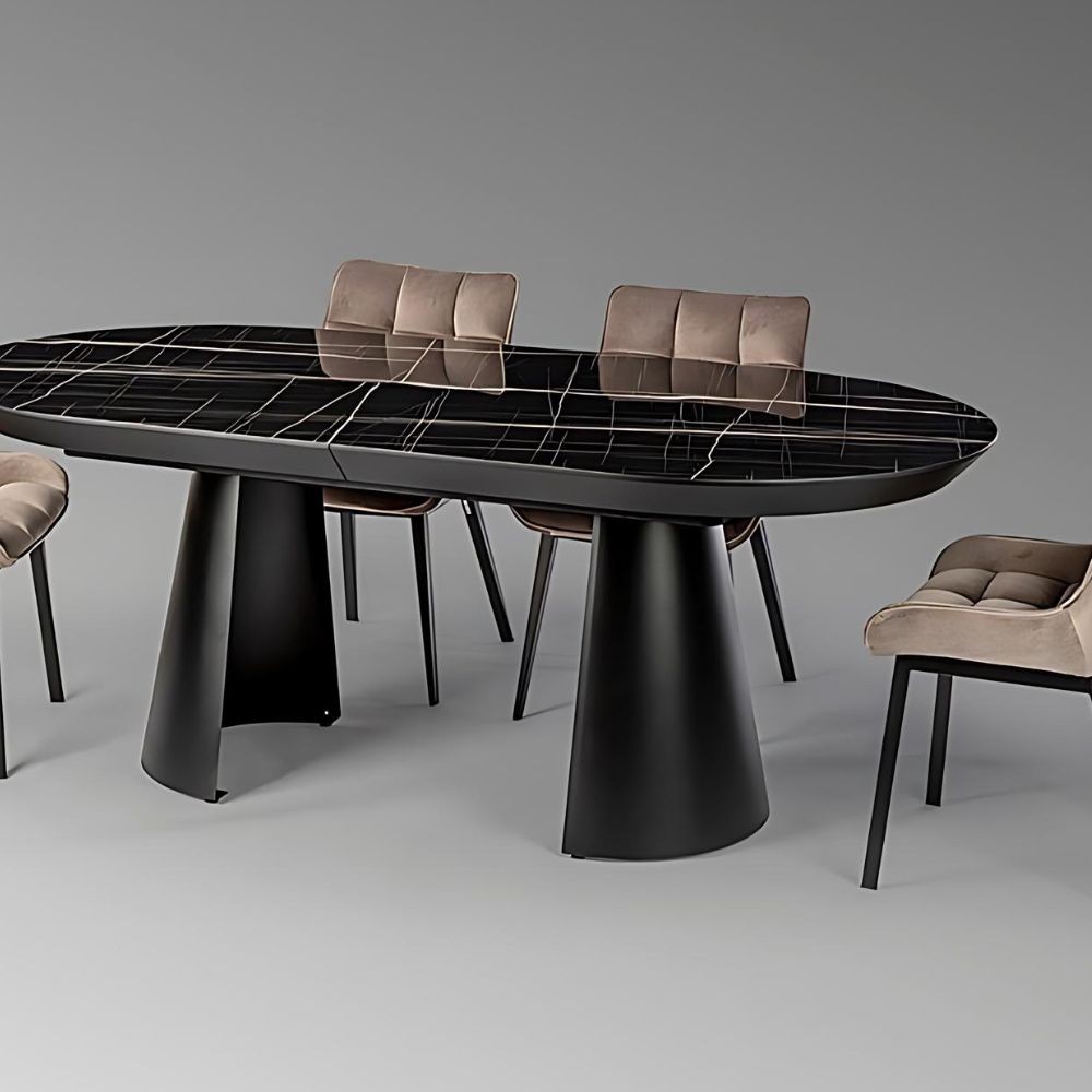 Mesa comedor CAPRI negro extensible 4 metros schuller