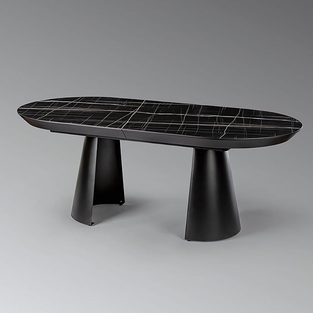 Mesa comedor CAPRI negro extensible 4 metros schuller