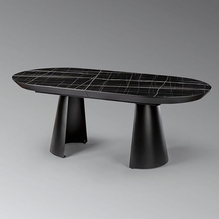 Table dining room CAPRI black extensible 4 meters schuller