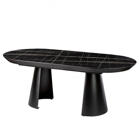 Mesa comedor CAPRI negro extensible 4 metros schuller
