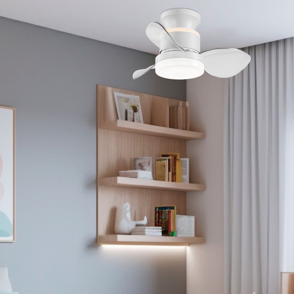 Ventilador DC SALENTO blanco led dimable con App conectable AJP