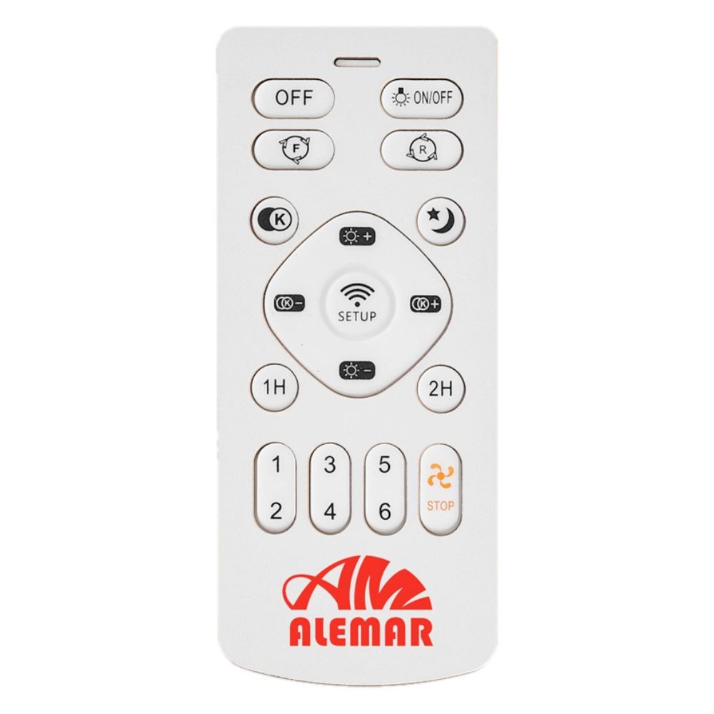 Ventilador DC SALENTO blanco led dimable con App conectable AJP