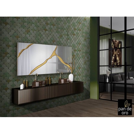 Rectangular mirror model SURCOS II gold 180 cm Schuller