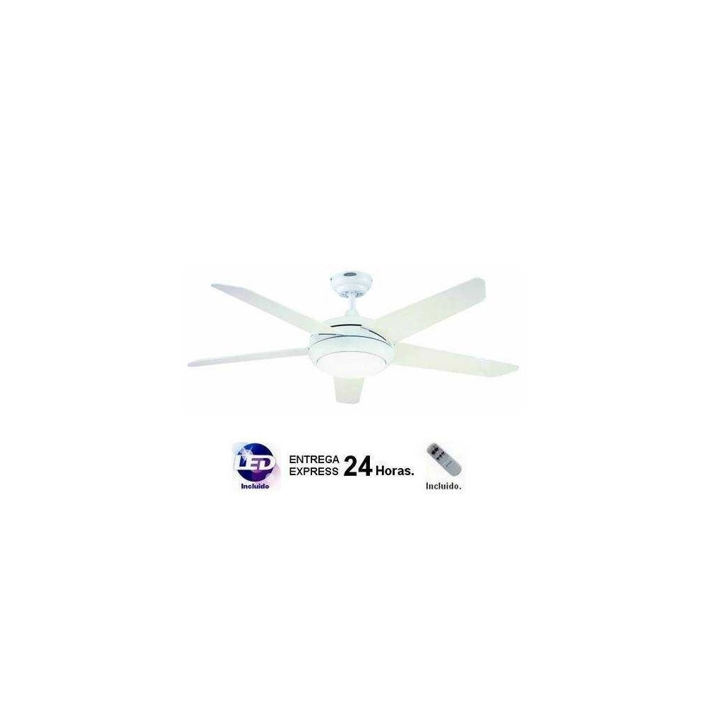 Lampada ventilatore bianca 132cm. Include TELECOMANDO e LED.