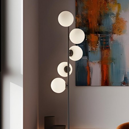 Lampara de pie modelo INOA negro 5 luces Schuller