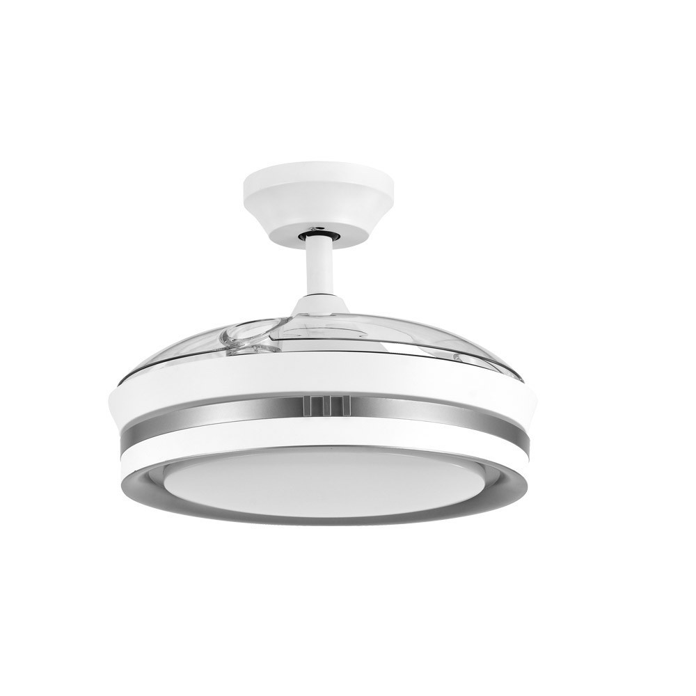 DC MIOK S white silver ceiling fan led 3 temperatures, adjustable, timer AkunaDecor