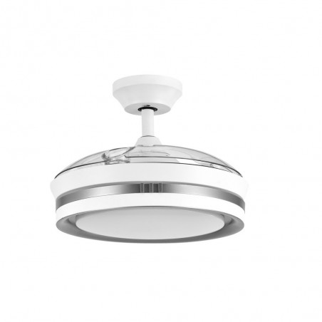 DC MIOK S white silver ceiling fan led 3 temperatures, adjustable, timer AkunaDecor