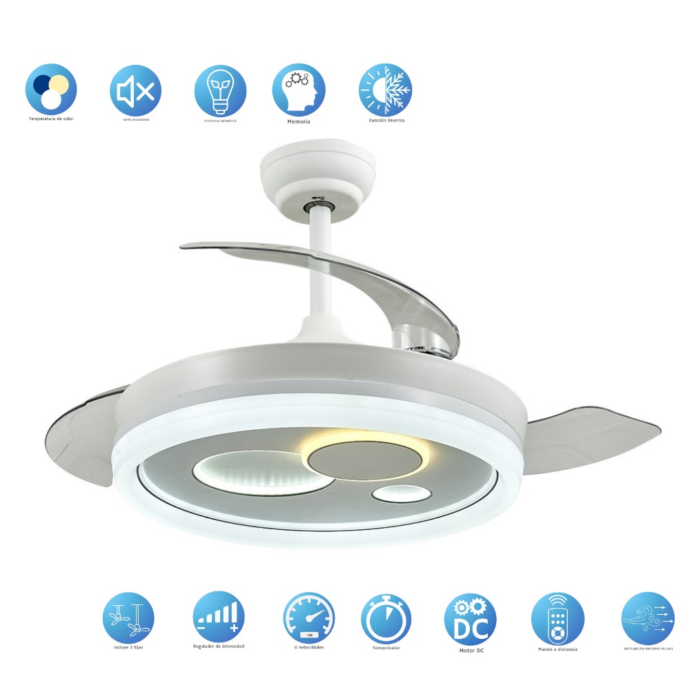 DC CABILDO white Led integrated 78W reverse function AkunaDecor