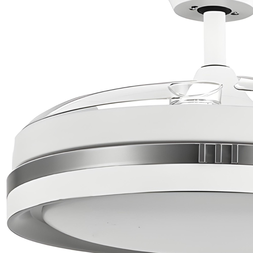 DC MIOK S white silver ceiling fan led 3 temperatures, adjustable, timer AkunaDecor
