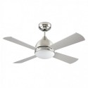 Ventilateur AC BORNEO nickel 3 vitesses télécommande 106 cm Forlight