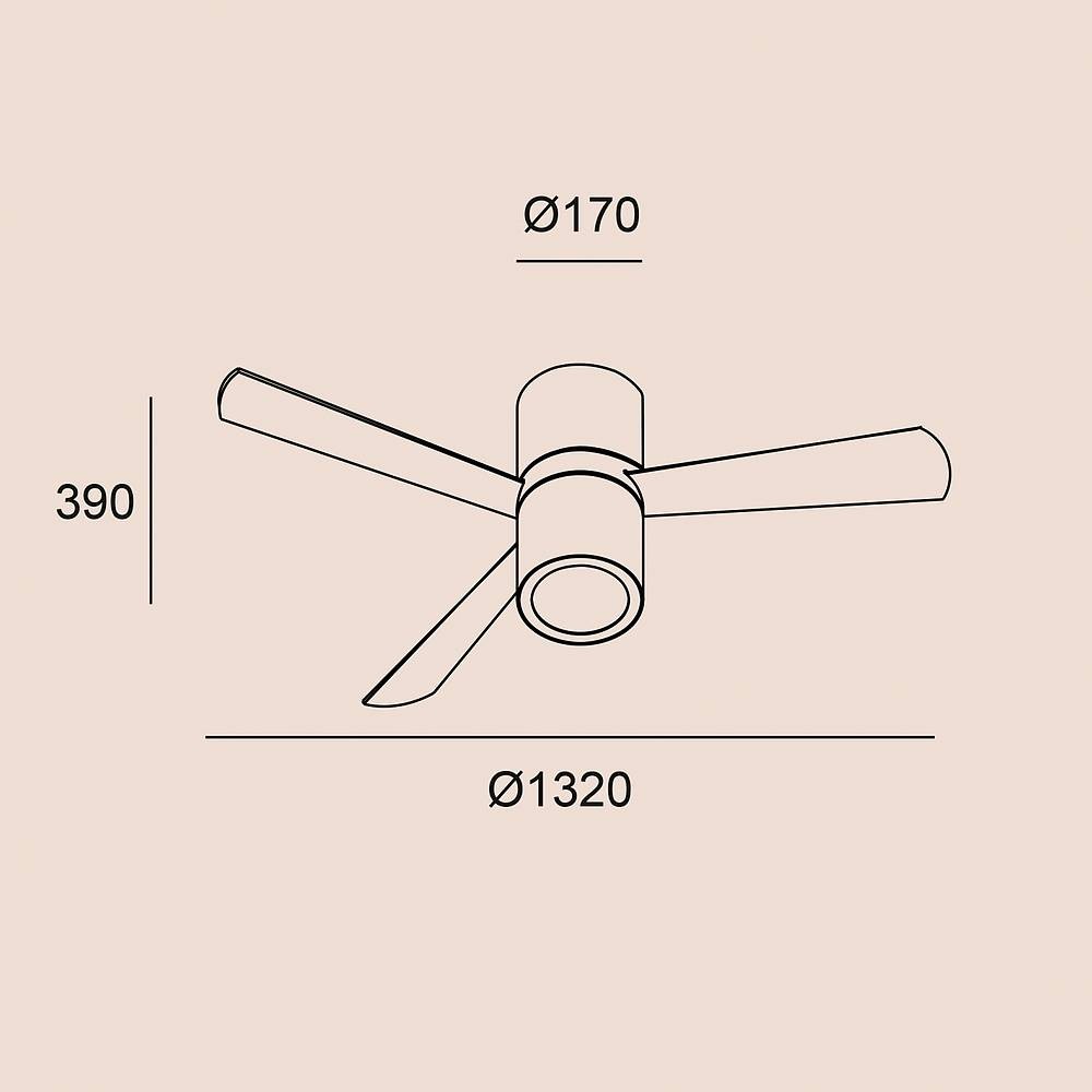Ventilateur avec lumière blanche FORLIGHT