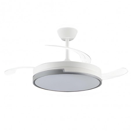 Ventilator Dc Evros 3asp. detachable 107d. 72w White/haya FABRILAMP