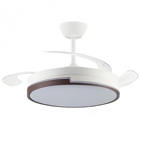 Ventilator Dc Evros 3asp. detachable 107d. 72w White/haya FABRILAMP