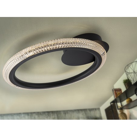 Plafon modèle RING noir led Dimable Schuller