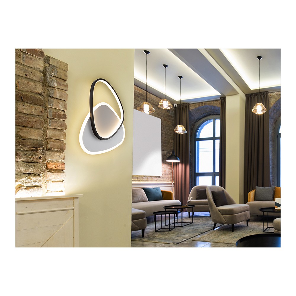 Plafon  modelo ROMO negro blanco led Dimable  Schuller