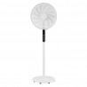 Ventilateur sur pied Whirlwind blanc, 3 vitesses, 60 W, 13 pales, Regx41x41, affichage oscillant, télécommande, minuterie