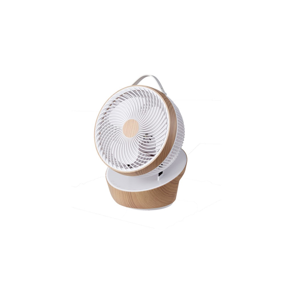Ventilateur de Supermesa Petirrojo Blanc/bois 25w 12vel 3asp Moteur Dc Remote, minuteur 36,3x27,5x24,8cm