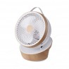 Ventilateur de Supermesa Petirrojo Blanc/bois 25w 12vel 3asp Moteur Dc Remote, minuteur 36,3x27,5x24,8cm