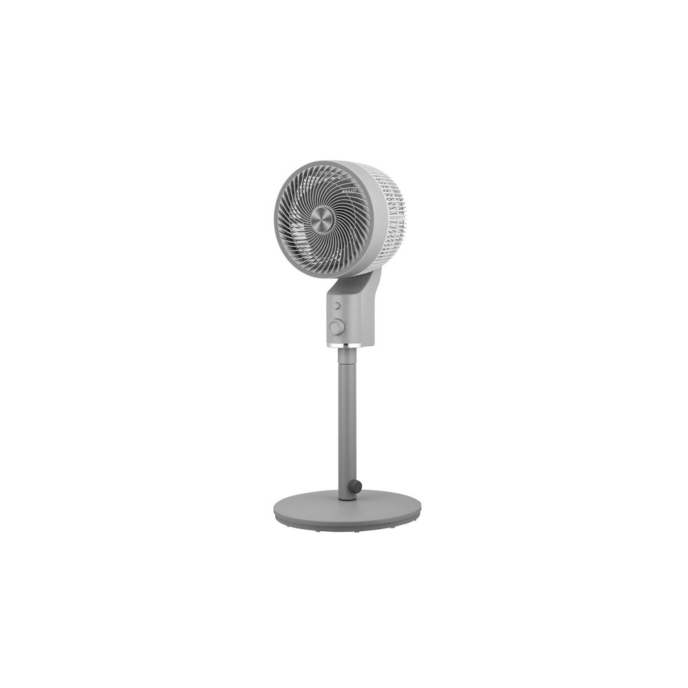 Ventilador De Pie Talamo Gris/cromo 50w 3vel Regx33x33cm Oscilante Fijo Y Rotatorio