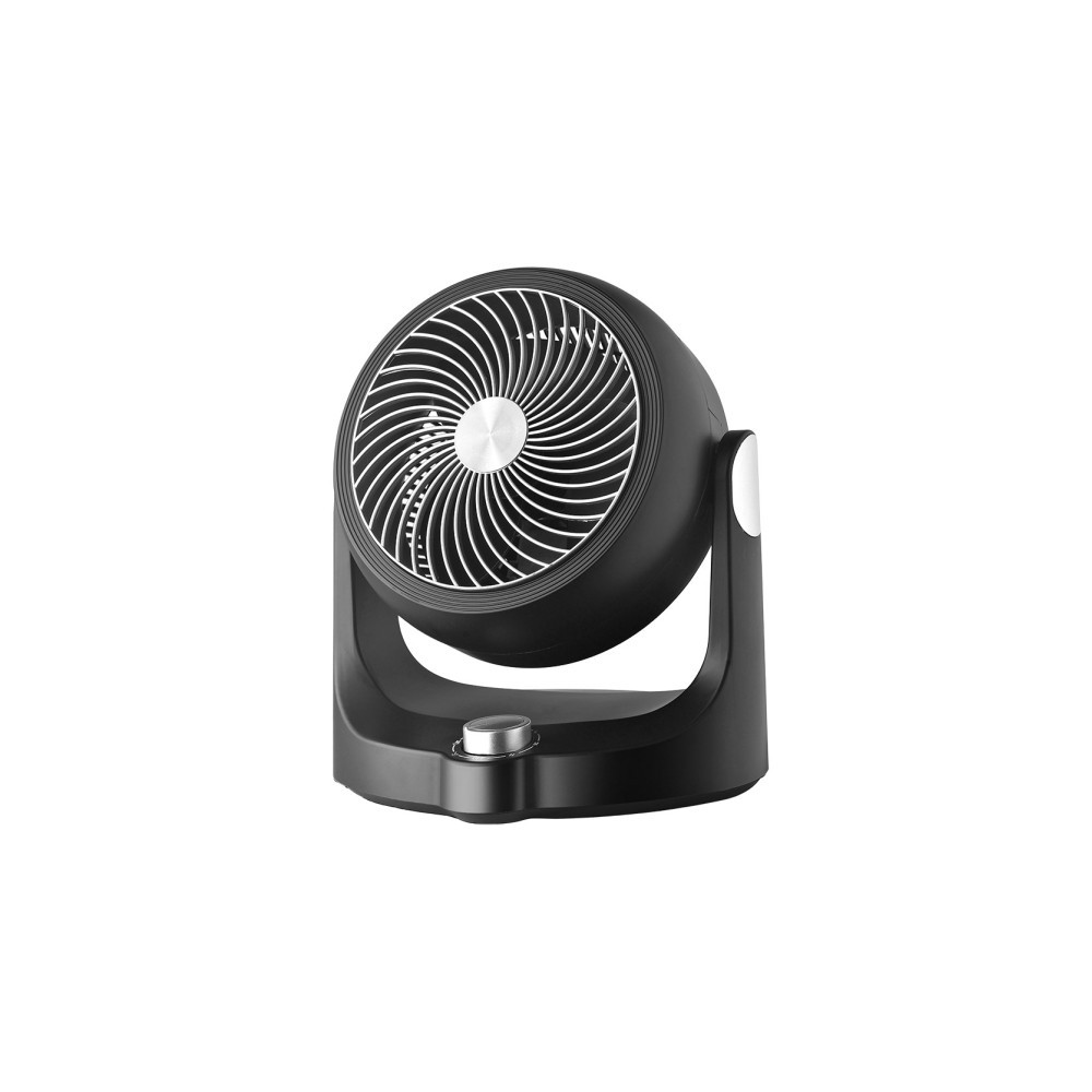 Ventilateur de table Cartago noir/argent 40 W, 3 vitesses, 3 pales fixes et rotatives, réglable, 28,3 x 25,7 x 19 cm