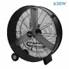 Ventilateur industriel Maximum 630w Noir 97.6d 2 vitesses 3 pales Roues aluminium 100x97.6x42cm