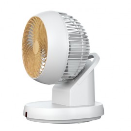 Ventilateur de table Urbel blanc/hêtre 30 W 4 vitesses 31,5 x 21 x 24 cm Oscillation 3D Télécommande, minuterie