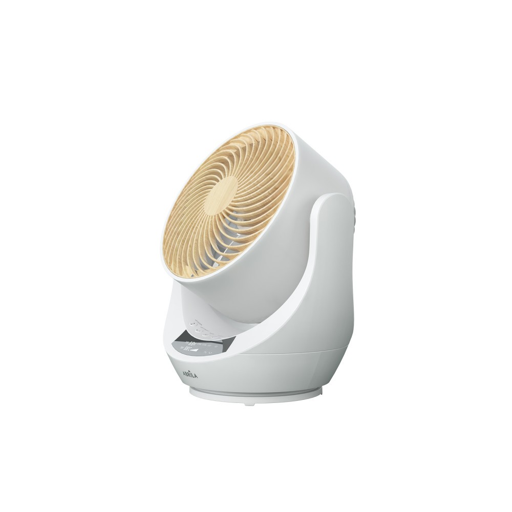 Ventilador Sobremesa Navia Blanco/haya 40w 4velocidades Orient Rotatorio,remoto,temporizadpr Y Display 34x28,7x23,5cm