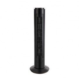 Black Picaro Tower Fan 3vel 50w C/remoto Timer,fix et Revolving 74x22x22cm