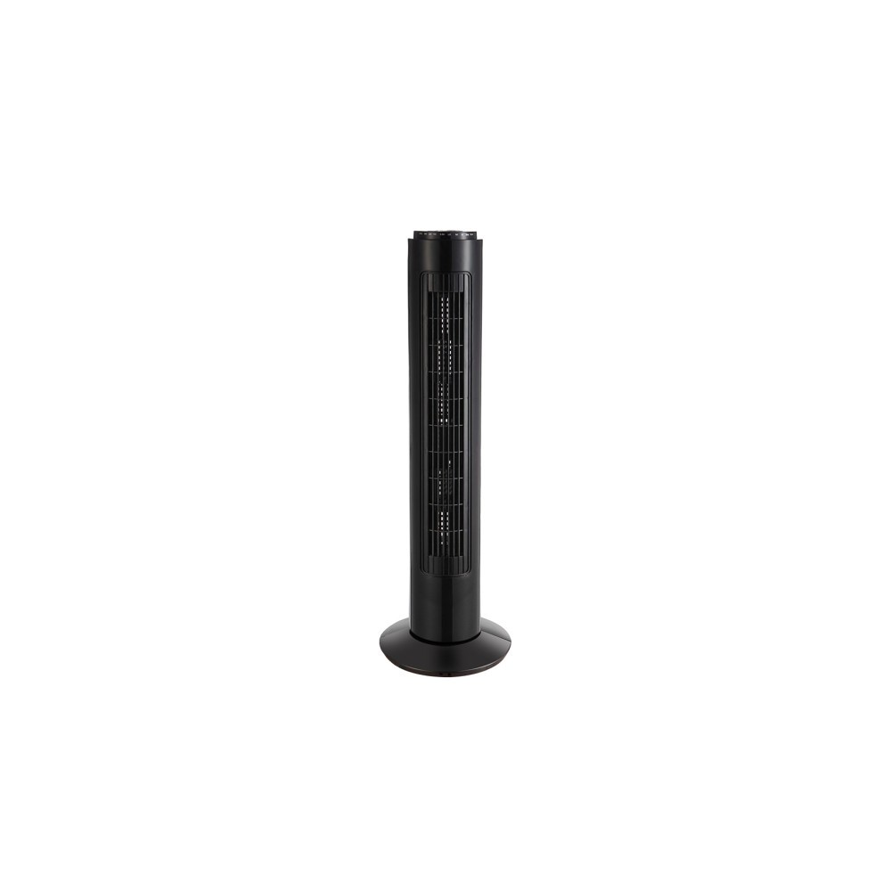 Ventilador De Torre Picaro Negro 3vel 50w C/remoto Temporizador,fijo Y Rotatorio 74x22x22cm