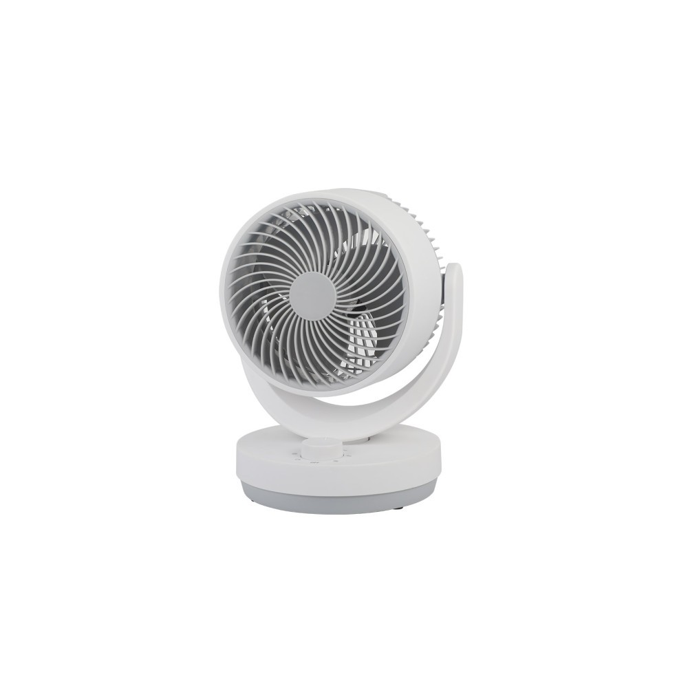 Ventilateur de table Lagos blanc/gris 3 vitesses 35 W 3 pales réglables 29,8 x 22,6 x 20,6 cm