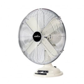 Ventilateur de table Capitolio Crème/Chrome 37 W 3 vitesses 4 pales fixes et rotatives 42 x 35 x 27 cm