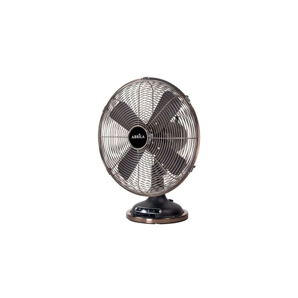 Ventilador Sobremesa Capitolio Negro/cobre 37w 3velocidades 4asp Fijo Y Rotatorio 42x35x27cm