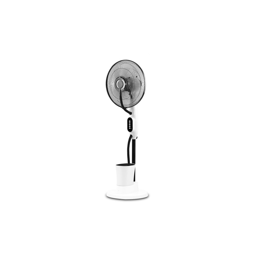 Ventilador Humificador Pie Iceberg Blanco/negro 80w 3velocidades 3aspas Nebulizador 125x43x38cm Tanque  Agua 2,8l