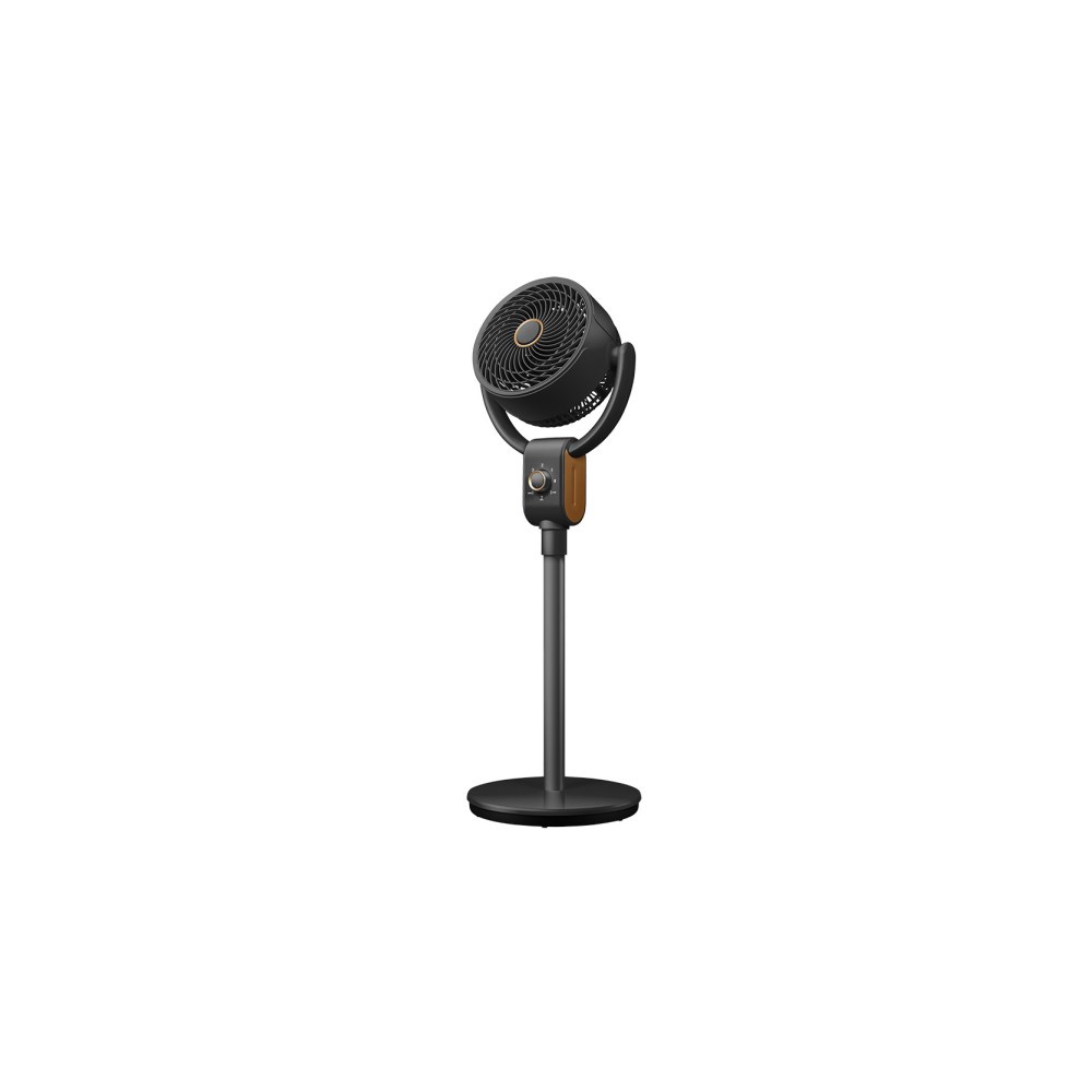 Ventilador De Pie Montenegro Negro/haya 40w 3velocidades 3aspas Fijo Y Rotat.91,5x32x30,5cm