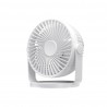 Mini ventilateur de bureau Brittany White 5 W, 3 vitesses et 1 vitesse, rechargeable par USB, réglable, 5 pales, 17 x 15 x 11,5 
