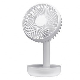 Miniventilateur Inalambrico Supermesa Lemosin Blanc 5w 3 vitesses Rechargeable Alimen.usb Orientable 5asp 17x11x9cm Motor Dc