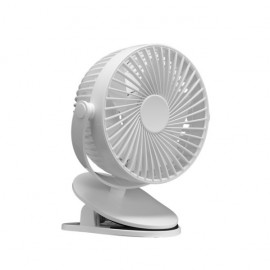 Supermesa fan C/pinza Peñaafiel White 5w 3+1vel Rechargeable Feeding Usb 5aspas Motor Dc 18x16x13cm Inalambrico
