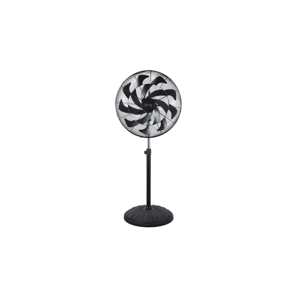 Ventilador Pie Indust.centurion Negro1velecidad 300w 16asp Fijo Y Rotat.oscilante Regx65x59cm