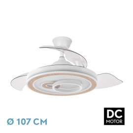 Ventilateur Dc Sultan 59w White/haya 3asp.107d 6980lm 3000-4500-6500k Reg.intensity+memory + timer