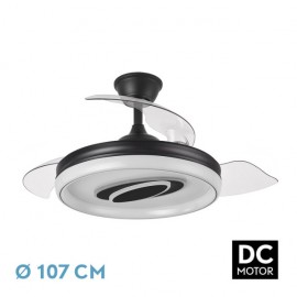 Fan Dc Maracana 59w Black 3asp.107d 6980lm 3000-4500-6500k Reg.intensity+memory + timer