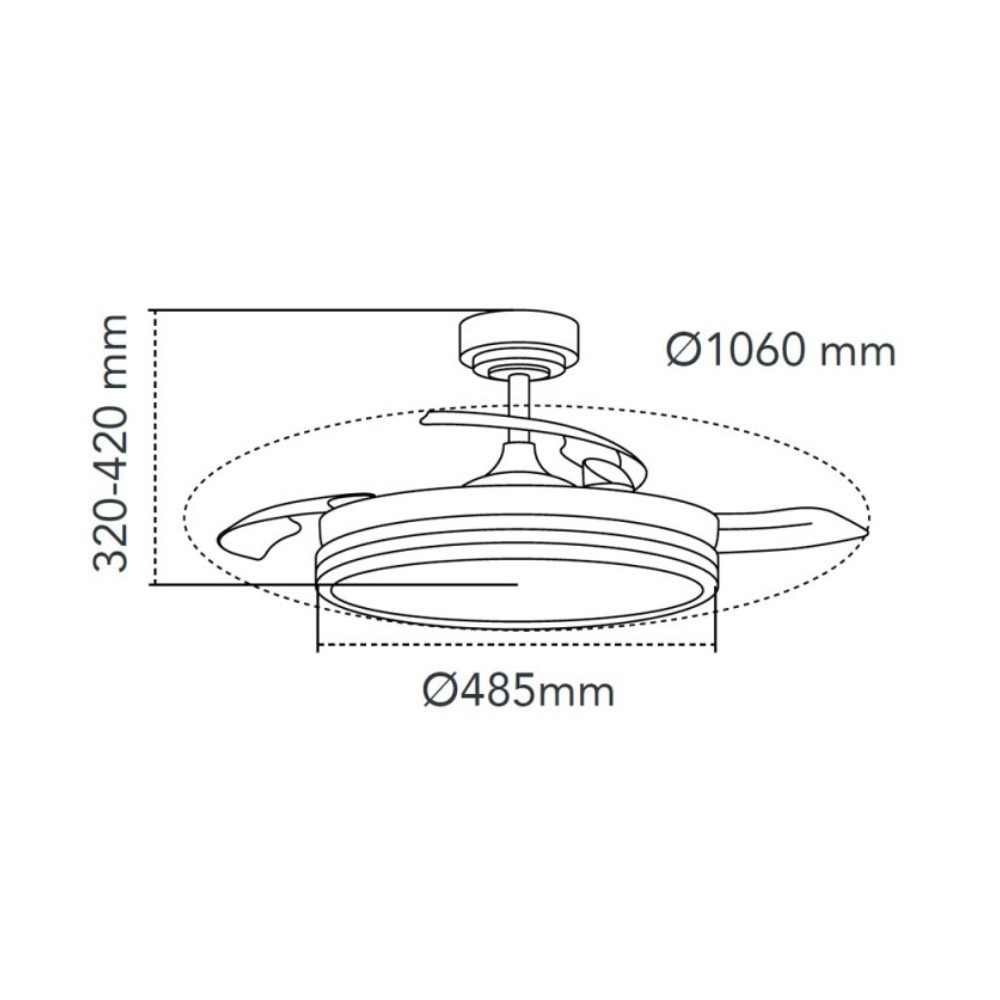 DC DECO White Deck Ceiling Fan Dyed CCT adjustable and timer AkunaDecor