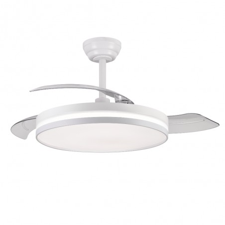 DC Eplus Ceiling Ventilator White 72W dropdown blades 3 temperatures timer and memory 7920 lumens AKUNADECOR