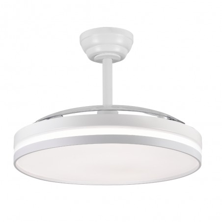 DC Eplus Ceiling Ventilator White 72W dropdown blades 3 temperatures timer and memory 7920 lumens AKUNADECOR